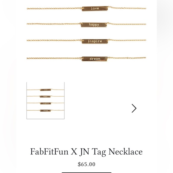 JOOK AND NONA- FabFitFun X JN Tag Necklace (LOVE) - Picture 4 of 4